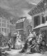 England: Tom King's London Coffee House represented in William Hogarth's 'Four Times of the Day', 1736